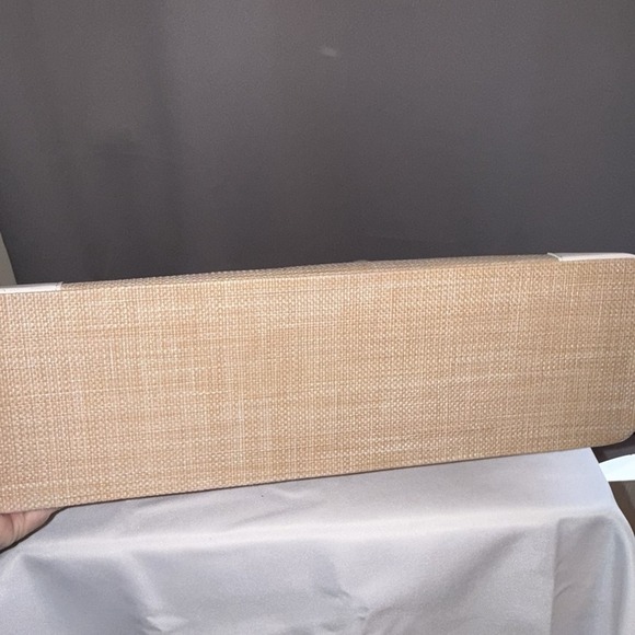 Mark And Graham Large MONTAUK RAFFIA TOTE Straw Summer Tan White Purse Bag - Picture 4 of 14